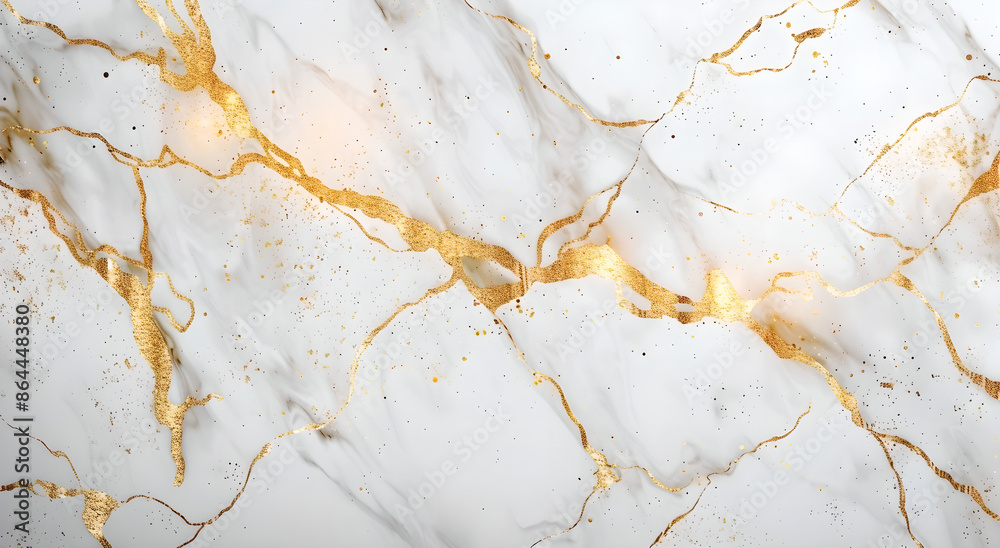 Elegant white marble texture with thin golden veins Elegant white marble texture with thin golden veins