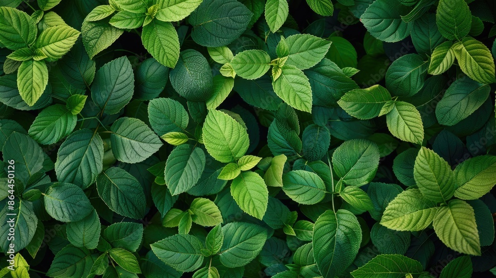 Green leaves background in a creative flat lay design Green leaves background in a creative flat lay design