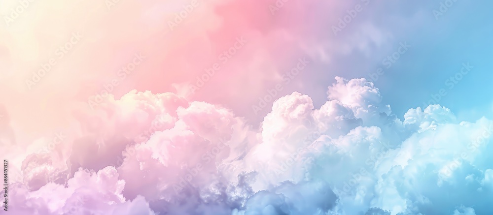 Fototapeta premium Gradient Pastel Abstract Sky Background in Soft Cloudy Style