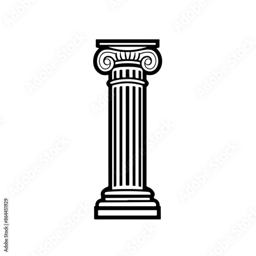 tall column with capital Vector Logo