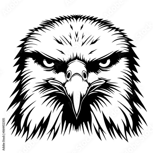 Bald Eagle Face Vector Logo