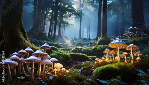 mushrooms in the forest