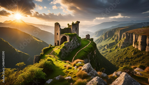 castle in the mountains