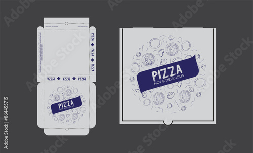 Pizza Box Design, Pizza Packaging Design, Pizza Box Design Template, Ready For Print.