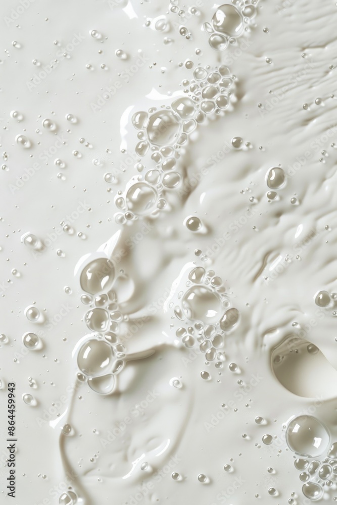 A close-up view of white soap with bubbles forming on its surface A close-up view of white soap with bubbles forming on its surface