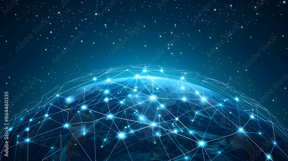 The Evolution of Global Connectivity Telecommunication Technology in a 3D World 3d Technology Background The Evolution of Global Connectivity Telecommunication Technology in a 3D World 3d Technology Background