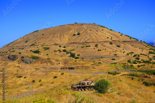 Mount Benthal of volcanic origin in the Golan Heights photo