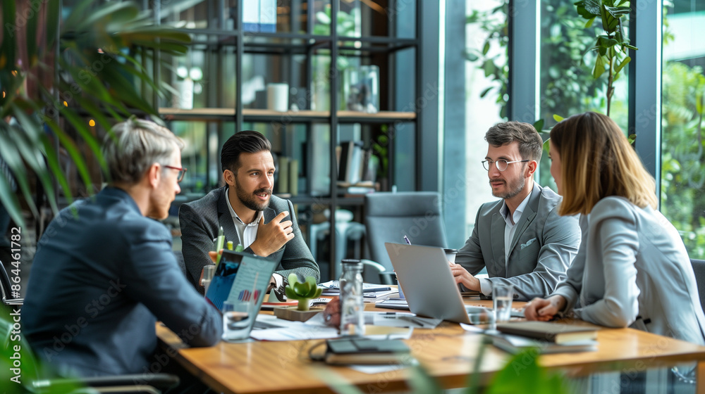 Team of business people having a meeting in an office
Team of business people having a meeting in an office