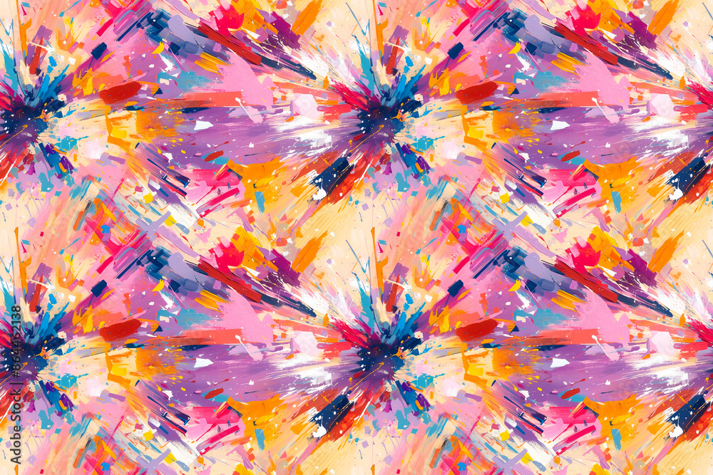 A seamless pattern with swirling, fiery paint shapes in orange and red on a dark blue background. The intense colors and dynamic forms evoke a sense of energy and passion, making the design bold A seamless pattern with swirling, fiery paint shapes in orange and red on a dark blue background. The intense colors and dynamic forms evoke a sense of energy and passion, making the design bold