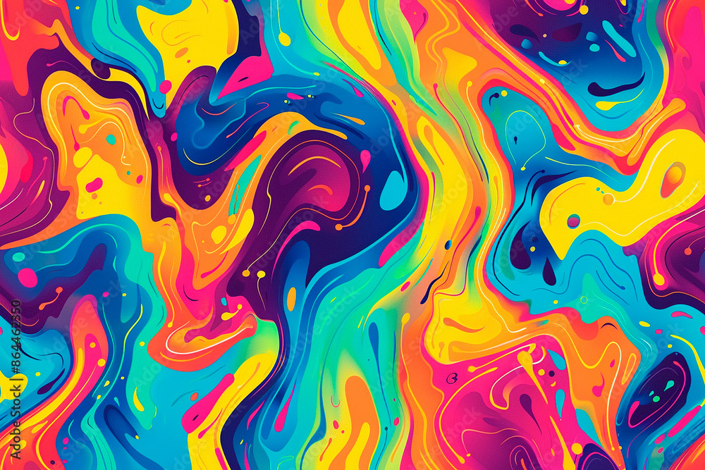 A playful, abstract pattern of multicolored paint blobs and drops. The design is lively, vibrant, and visually appealing. A playful, abstract pattern of multicolored paint blobs and drops. The design is lively, vibrant, and visually appealing.