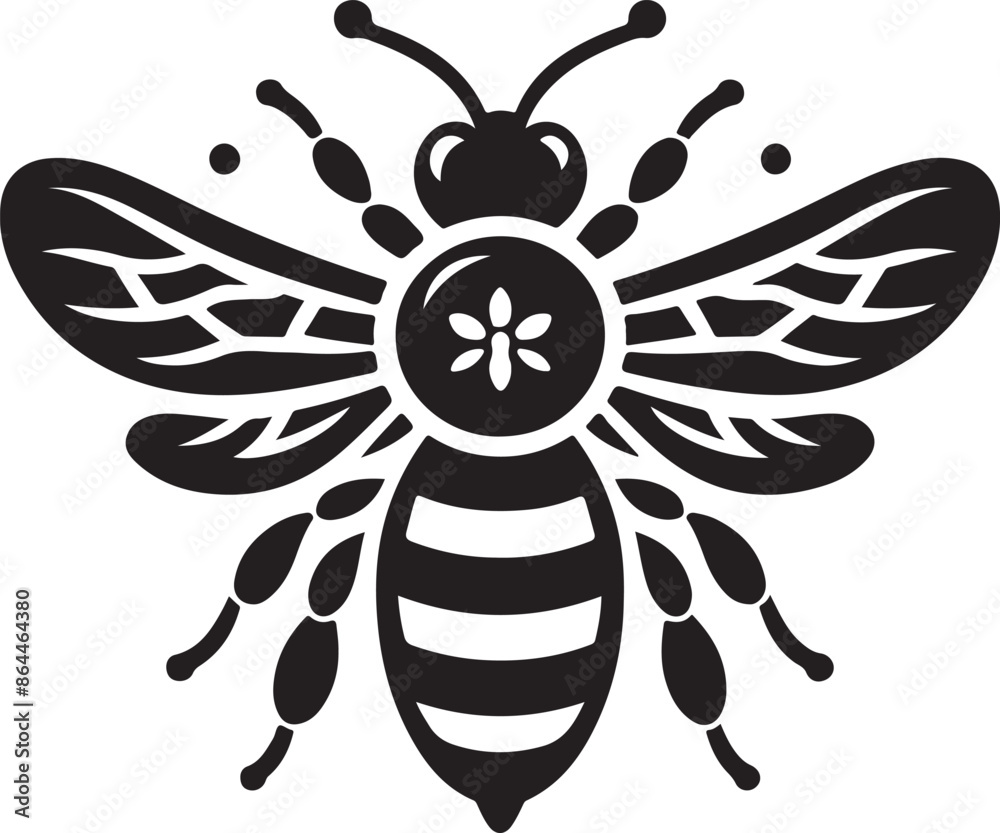 line art of a bee line art of a bee