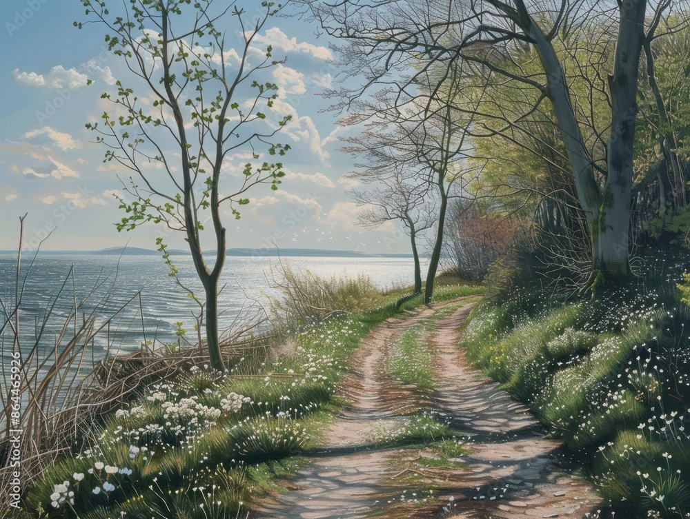 Weg zum Meer im Frühling Weg zum Meer im Frühling
