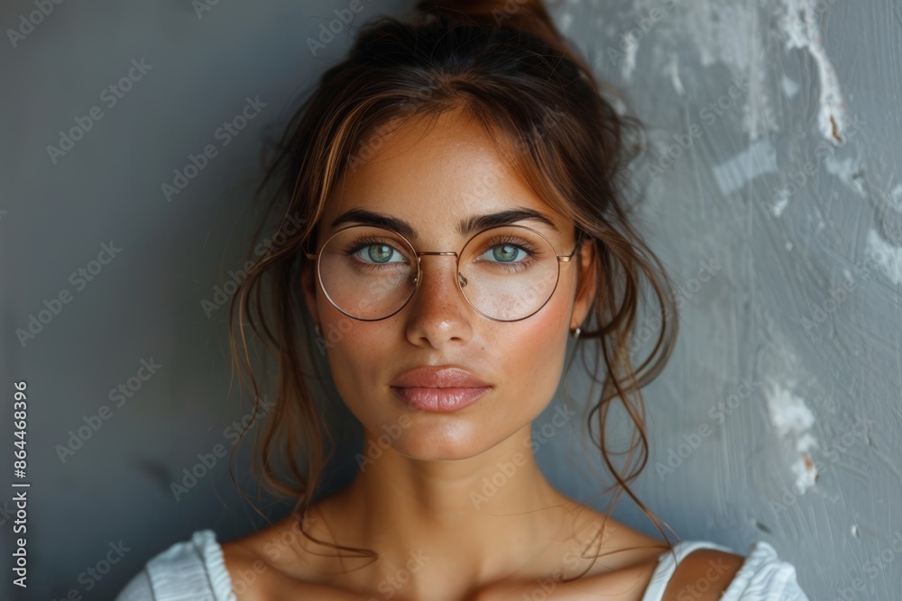Woman Wearing Glasses and White Shirt Woman Wearing Glasses and White Shirt