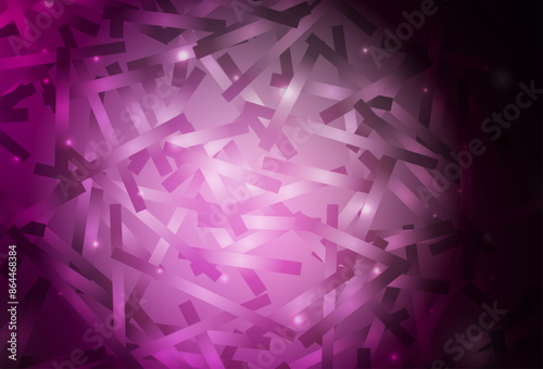 Dark Pink vector background with straight lines.