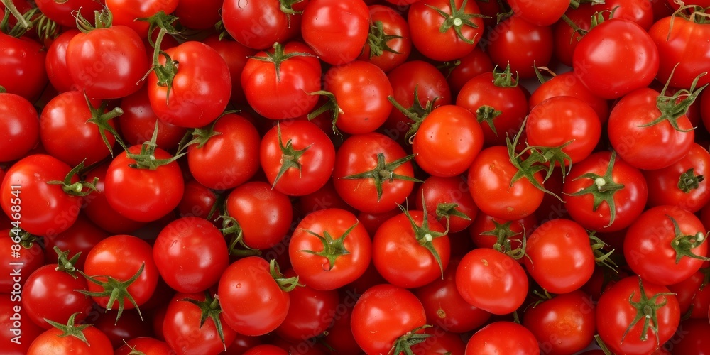 Red tomatoes top view. background with tomatoes