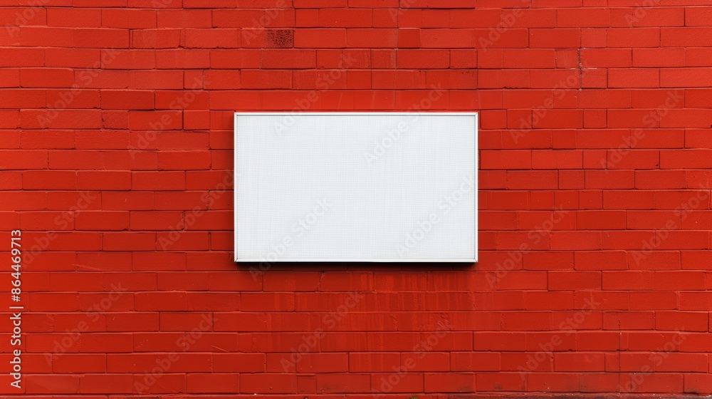 custom made wallpaper toronto digitalBillboard space on a red brick wall, empty and ready for branding in a dynamic urban street, surrounded by cityscape and daily hustle