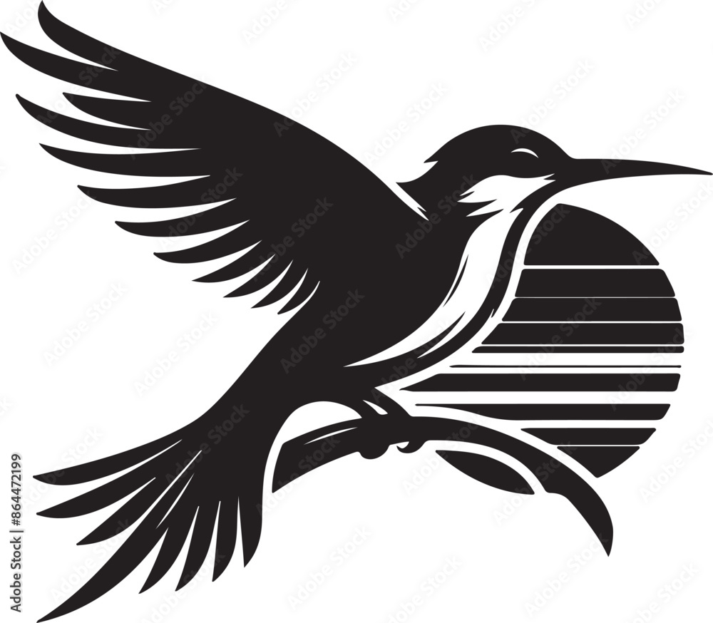 Naklejka premium A Bird Silhoutte vector art illustrator