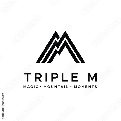 triple M mountain vector illustration