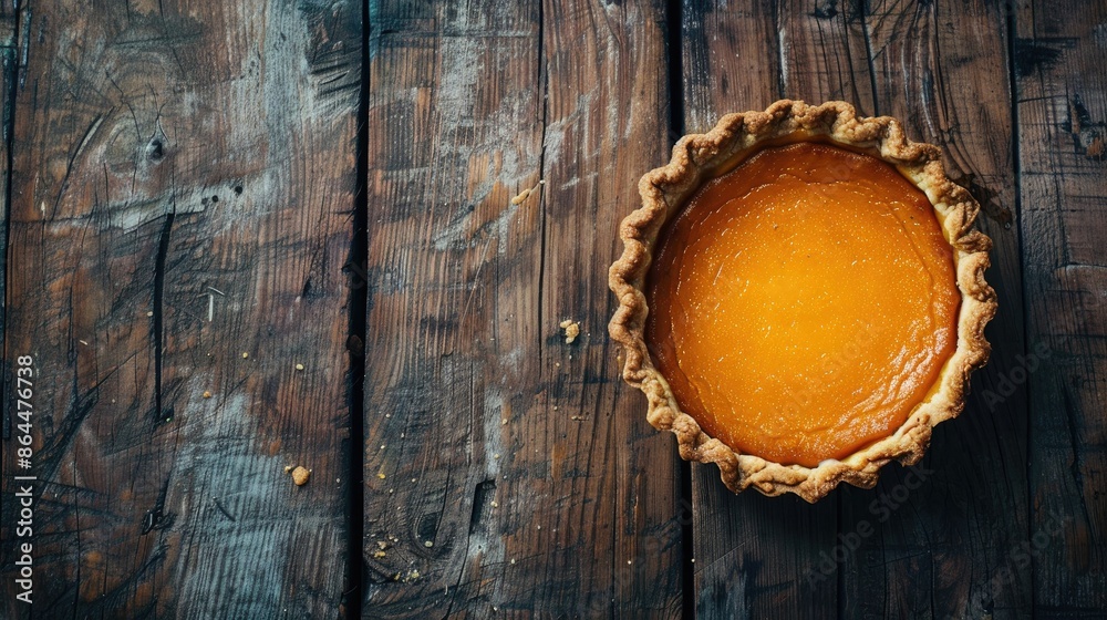 Mini pumpkin pie on rustic wooden backdrop for Thanksgiving Healthy fall food concept with room for text Moody image Mini pumpkin pie on rustic wooden backdrop for Thanksgiving Healthy fall food concept with room for text Moody image