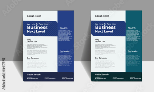 Business flyer template design use vertical layout.