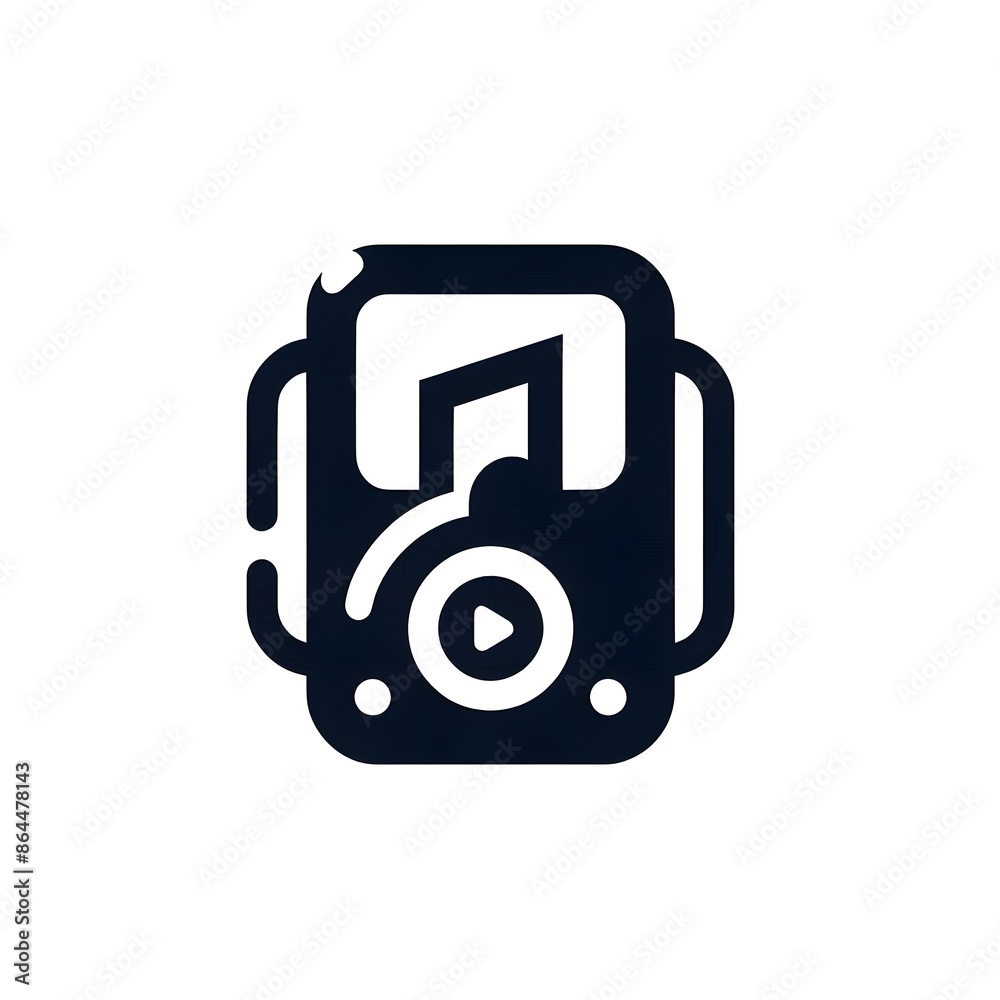 Audio player icon isolated on white background. Logo for audioplayer Audio player icon isolated on white background. Logo for audioplayer