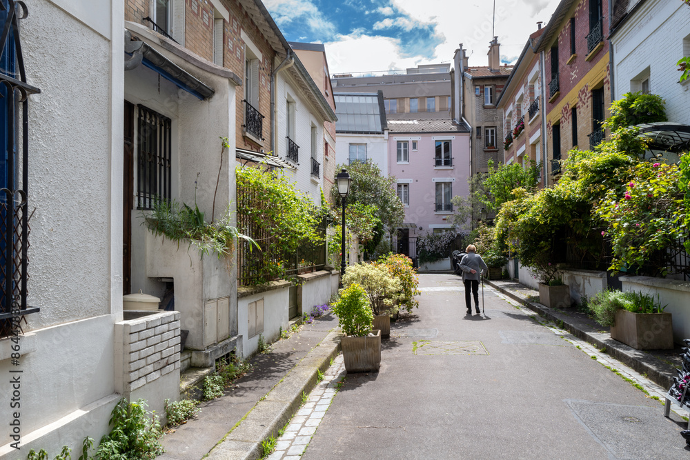Fototapeta premium La cité florale dans le treizième arrondissement de Paris en France
