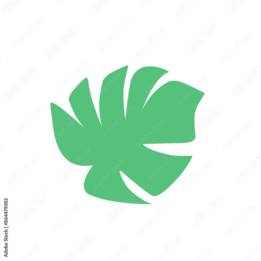 Flat green leaves collection.Vector illustration Flat green leaves collection.Vector illustration