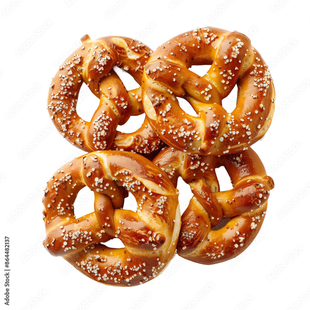 Soft Pretzels isolated on transparent background Soft Pretzels isolated on transparent background