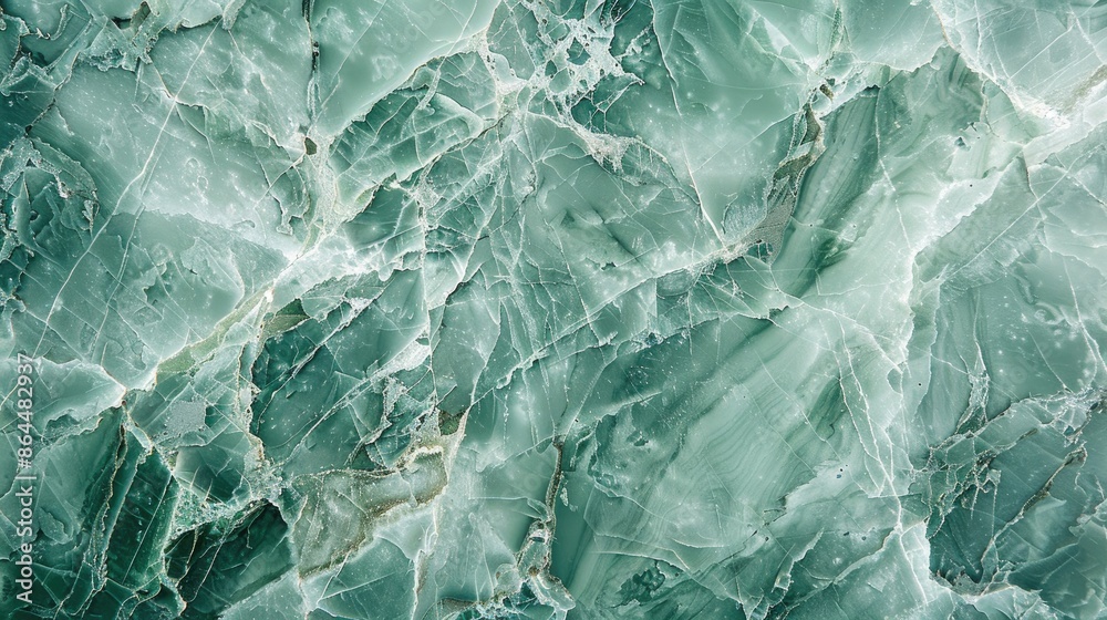 Obraz premium Close up Green Marble Texture with Delicate White Veins Ideal for Ceramic Wall Tile Flooring and Kitchen Design