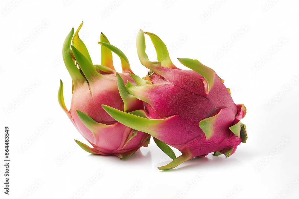 Ripe dragon fruit with attractive color and looks fresh and perfect-isolated on white background Ripe dragon fruit with attractive color and looks fresh and perfect-isolated on white background