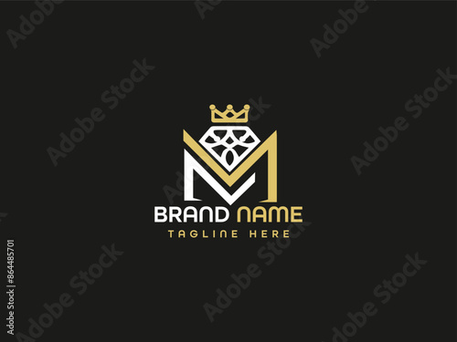 M  Jewellers Letter Logo Four Business And Company Identity.
