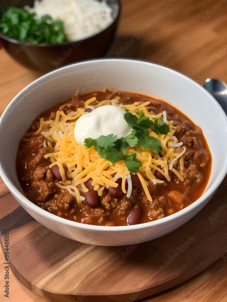 Traditional Mexican Chili Con Carne, featuring hearty minced meat and tender red beans simmered in a rich, flavorful sauce. Traditional Mexican Chili Con Carne, featuring hearty minced meat and tender red beans simmered in a rich, flavorful sauce.
