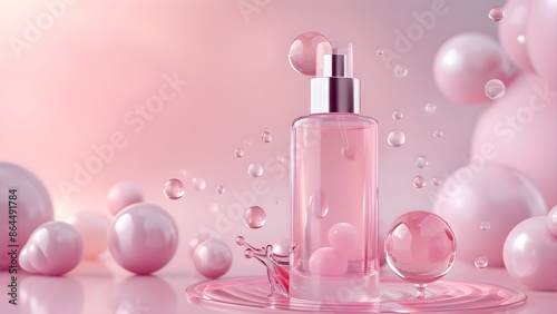 Pink cosmetic perfume for beauty brand