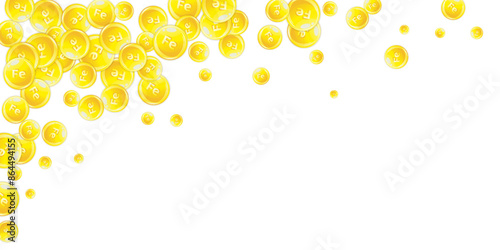 Ferritin round droplets scattered randomly.