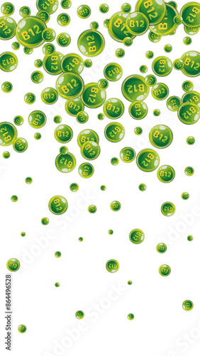 Vitamin B12 messy round pills.