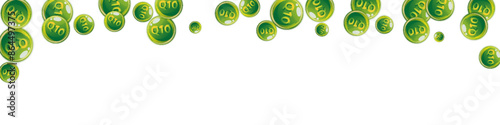 Vitamin Q10 round capsules scattered randomly.