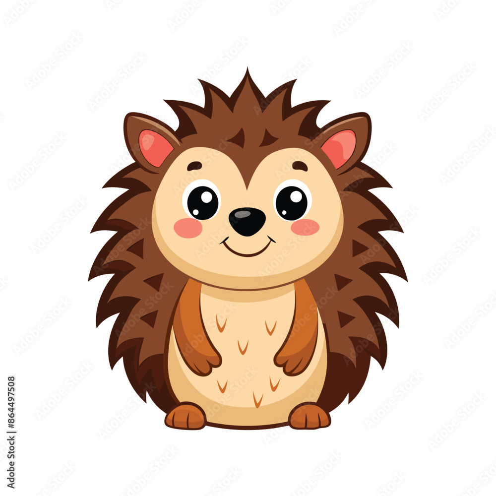 Cartoon happy hedgehog vector Cartoon happy hedgehog vector