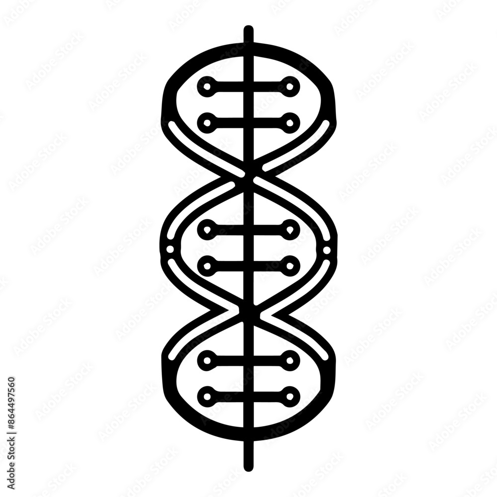 genetics icon or modern line symbol. Vector line art and icon design with bold outline. Black and white Pixel Perfect minimalistic symbol isolated white background. Silhouette simple thin sign genetics icon or modern line symbol. Vector line art and icon design with bold outline. Black and white Pixel Perfect minimalistic symbol isolated white background. Silhouette simple thin sign