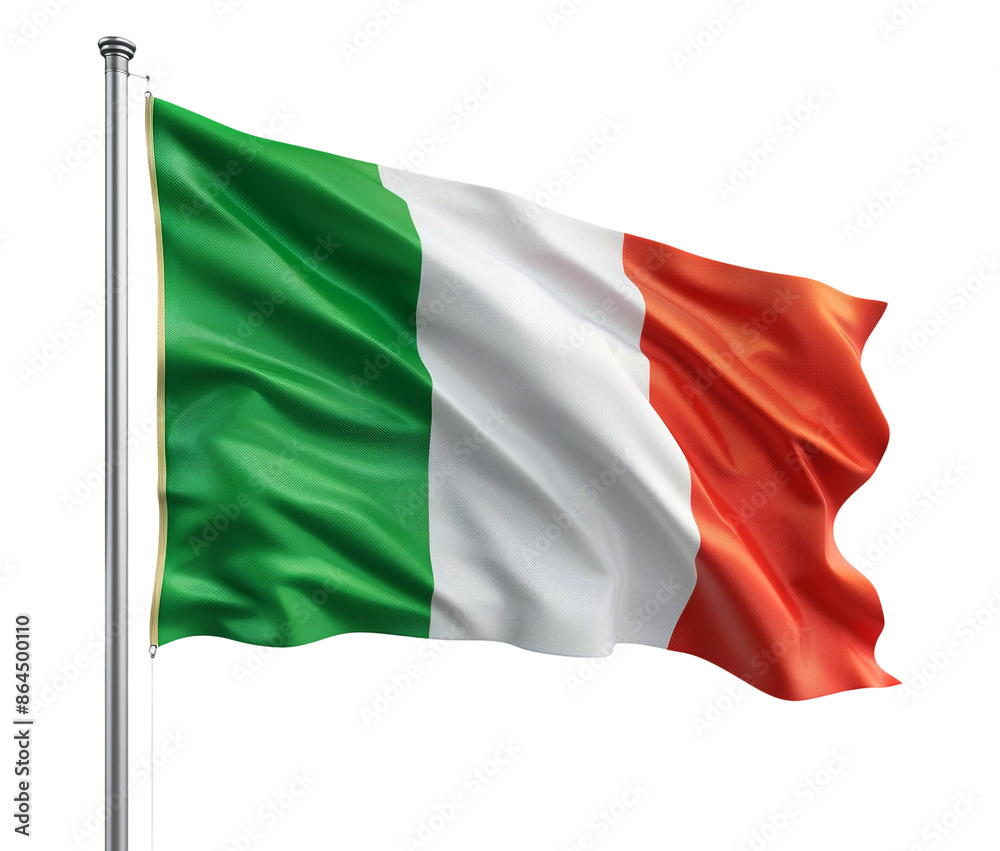 Flag of Italy isolated on transparent background Flag of Italy isolated on transparent background