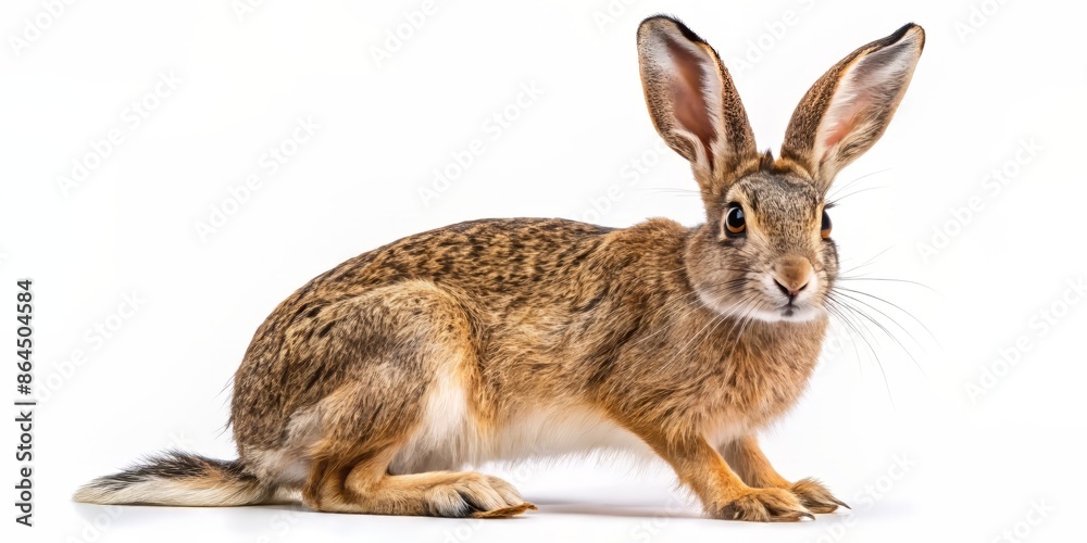 Isolated on a pure white background, a stunning full-body image of a ...