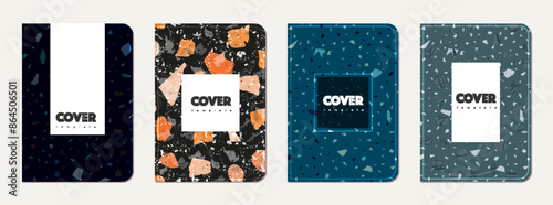 Notebook cover design. Terrazzo abstract