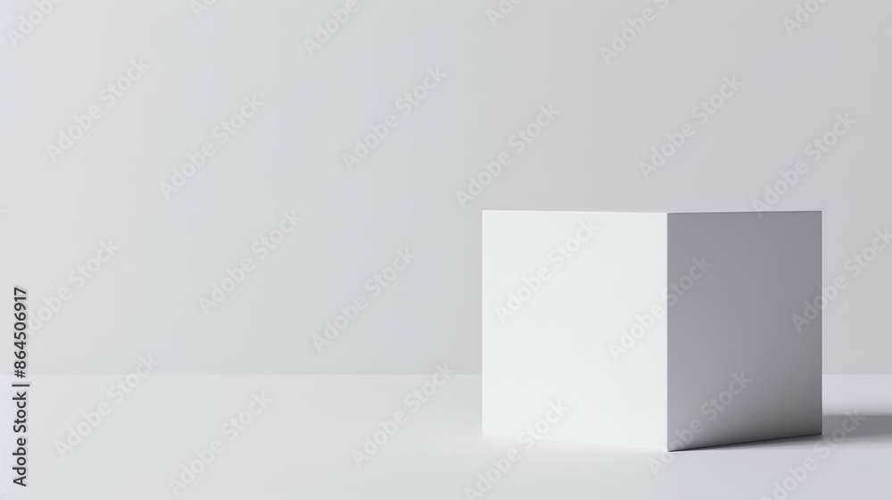 Simple white cube on a light background, 3D render for conceptual art and advertising. Clean lines, minimalist design, and modern geometric form, emphasizing elegance and simplicity Simple white cube on a light background, 3D render for conceptual art and advertising. Clean lines, minimalist design, and modern geometric form, emphasizing elegance and simplicity