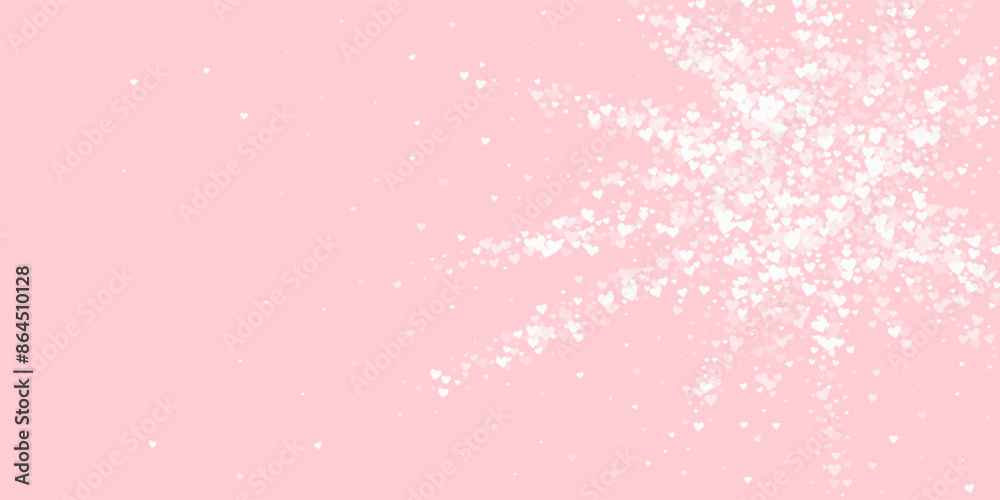 White hearts scattered on pink background. White hearts scattered on pink background.