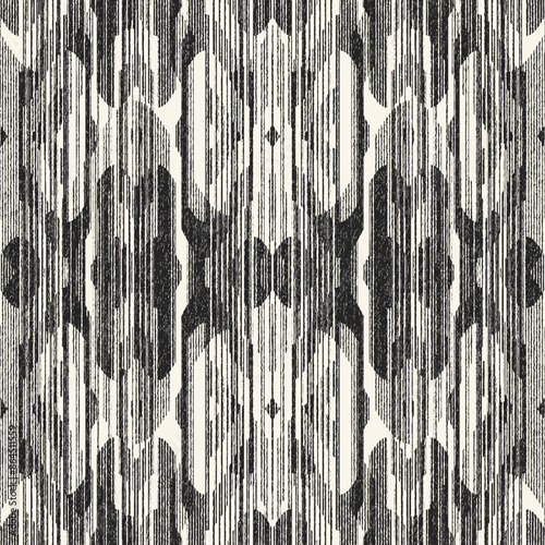 Monochrome Grain Textured Ornate Pattern
