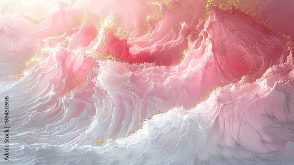 Abstract Pink and White Flowing Waves Background. Dreamy Pastel Colors, perfect for Beauty, Fashion, and Art Projects Abstract Pink and White Flowing Waves Background. Dreamy Pastel Colors, perfect for Beauty, Fashion, and Art Projects