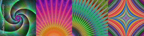 Abstract digital art background set