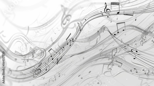 Black and White Musical Notes