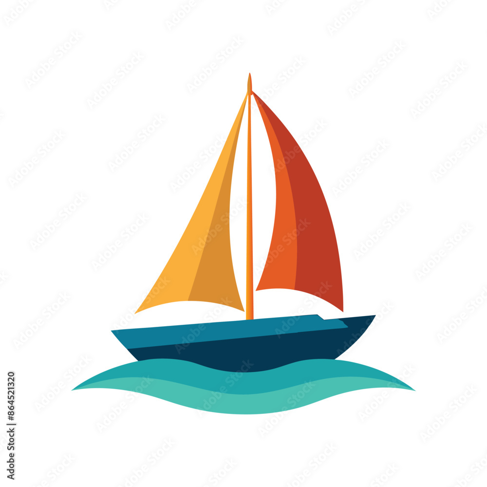 behind a sailboat vector on the horizon behind a sailboat vector on the horizon