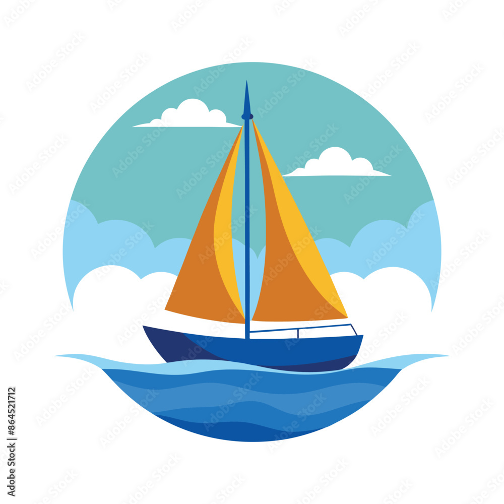 behind a sailboat vector on the horizon behind a sailboat vector on the horizon