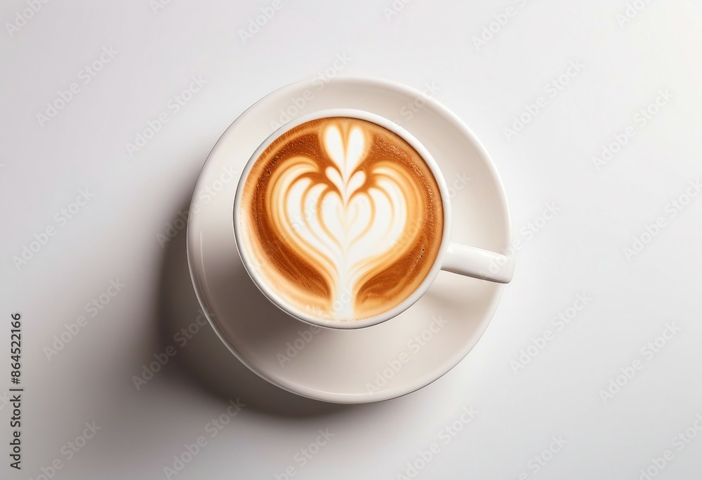 latte art in white porcelain cup, isolated white background
latte art in white porcelain cup, isolated white background